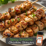 Spicy Sriracha Chicken Skewers