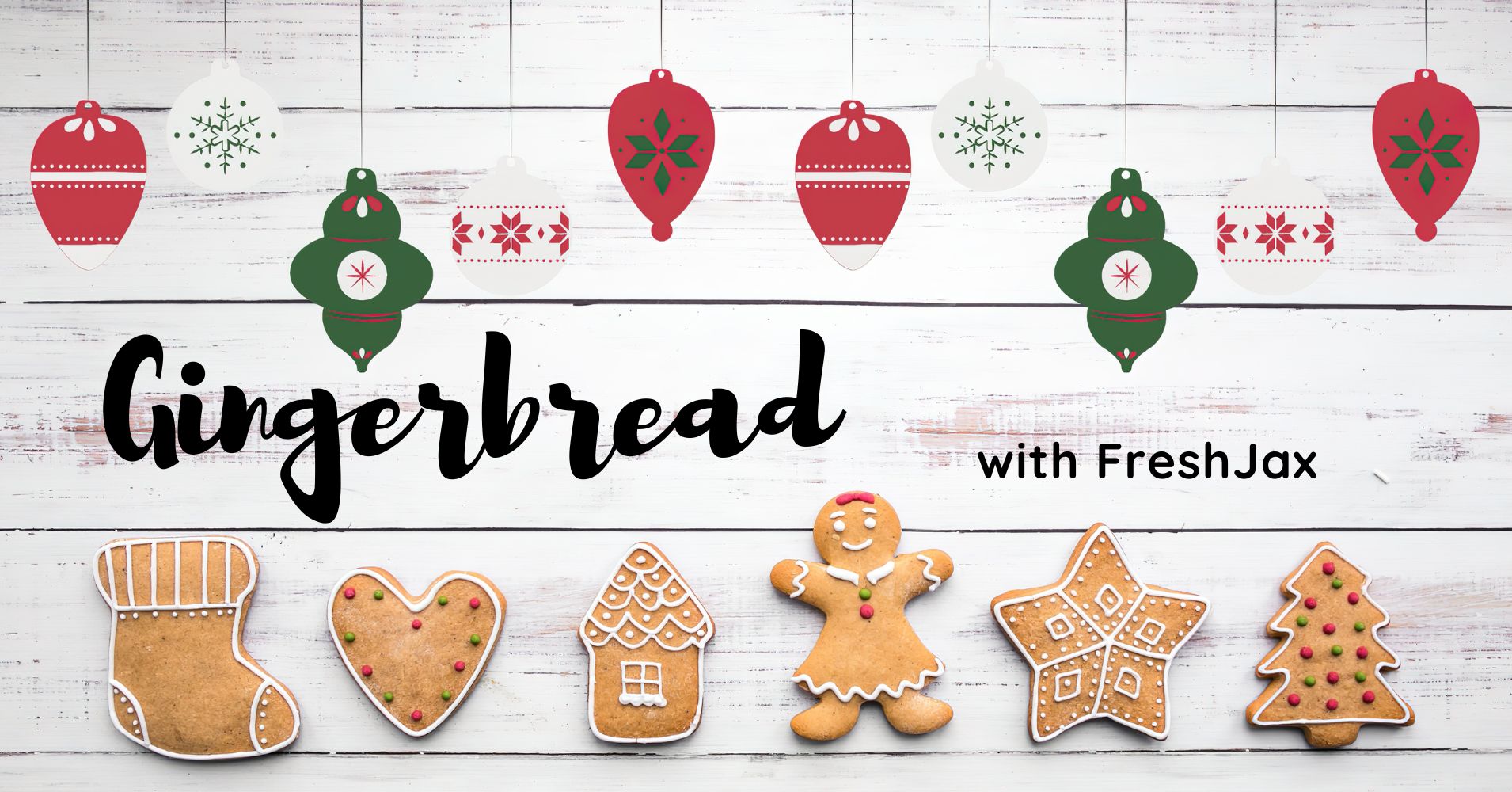 Iced Gingerbread Cookies with Christmas Ornaments