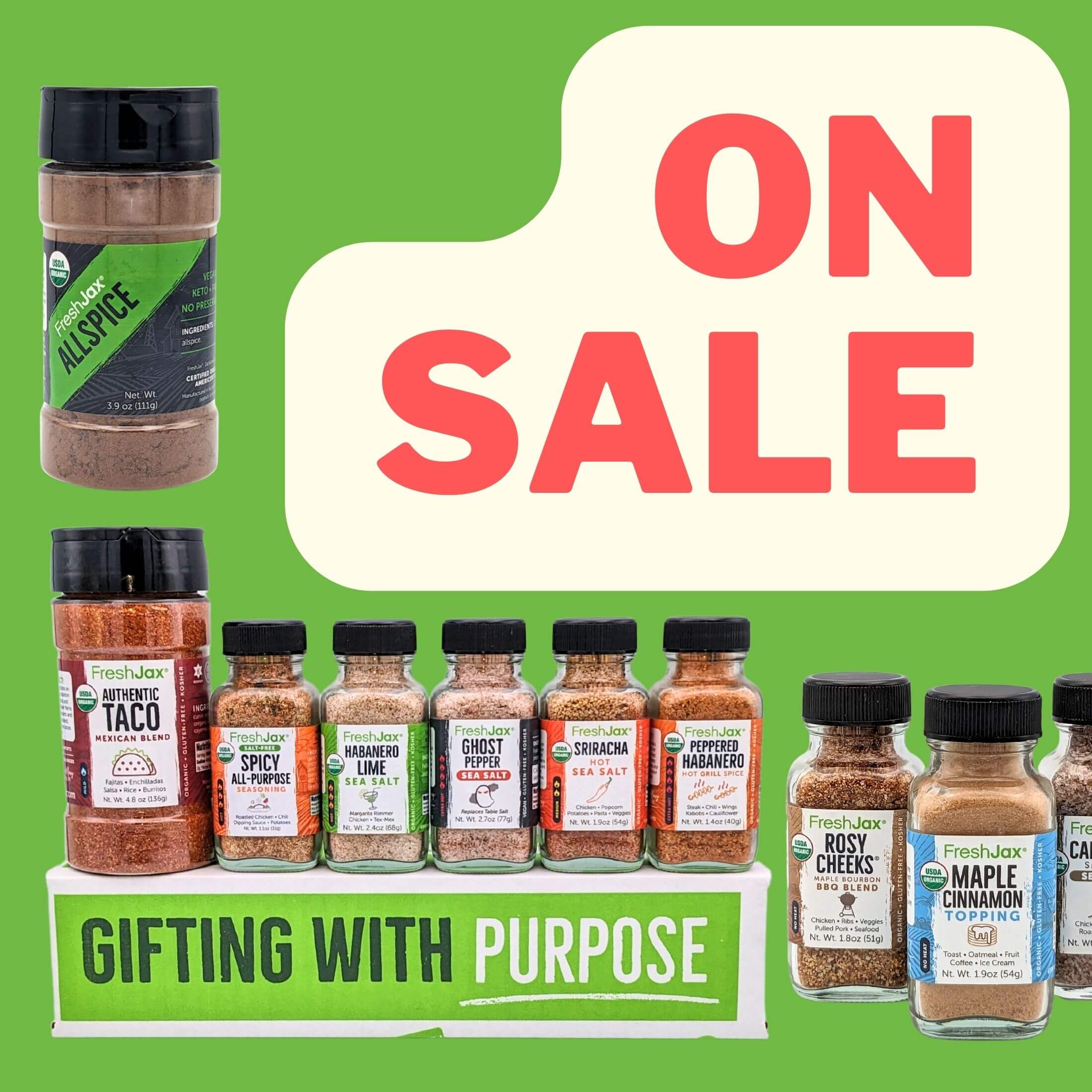 FreshJax Organic Spices that are Currently On Sale