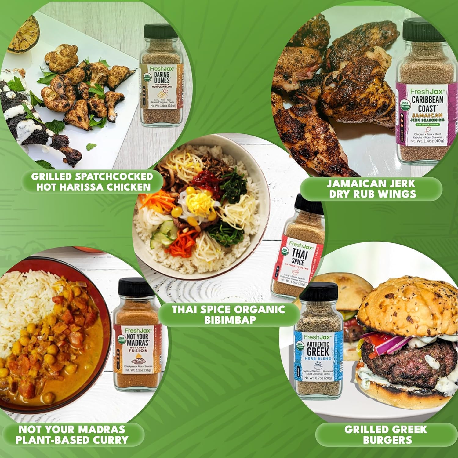 Taste of the World Spice Gift Set - 5 Sampler Sized Seasonings
