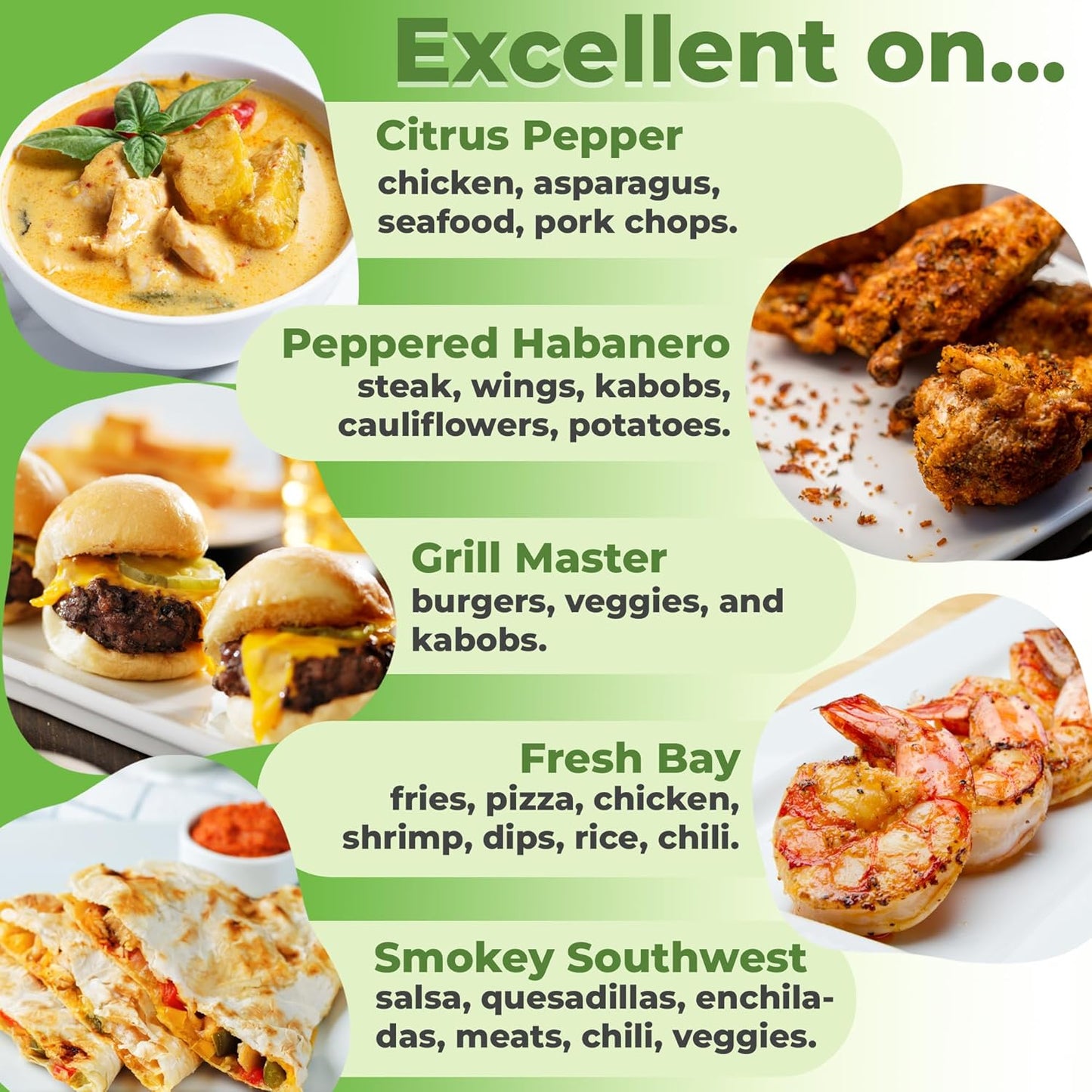 Organic Grill Seasonings Sampler – 5 Spice Gift Set