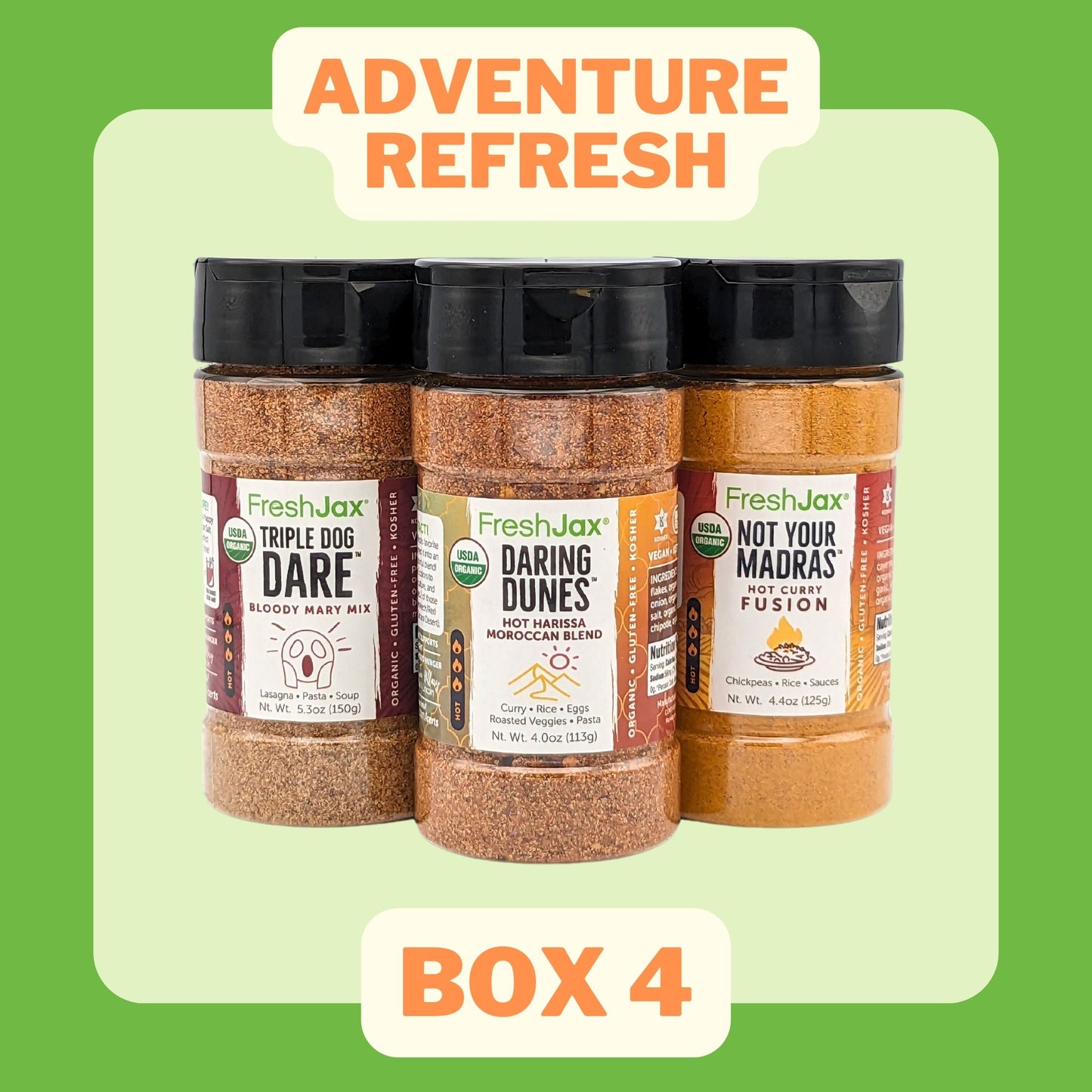 Adventure ReFresh Box 4 : Triple Dog Dare, Daring Dunes, Not Your Madras