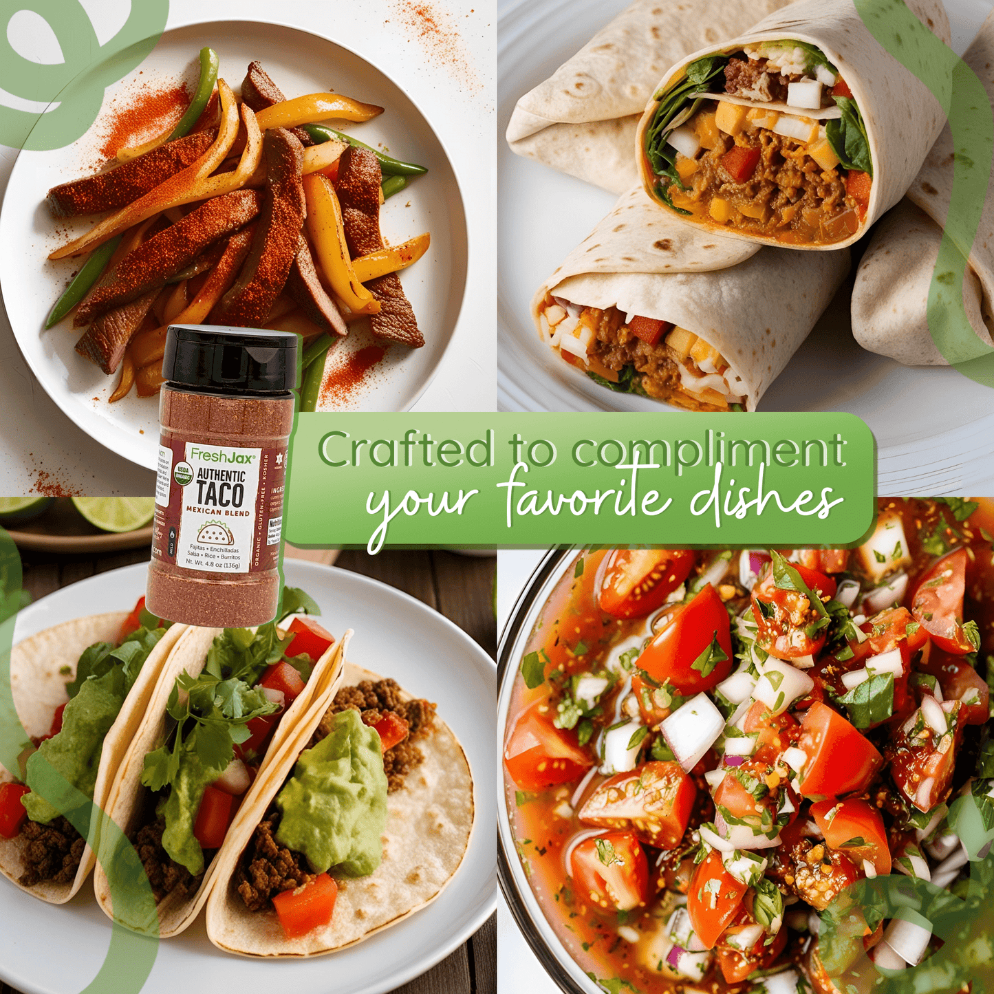 Authentic Taco Mexican Blend recipe – bold seasoning for tacos, burritos, and fajitas
How to use taco seasoning – recipe with Authentic Mexican spice blend
Mexican taco seasoning recipe – flavorful spice mix for beef, chicken, or veggie tacos
Recipe using Authentic Taco Blend – perfect for homemade Mexican meals
Authentic Mexican spice blend recipe – taco seasoning for classic Latin flavor