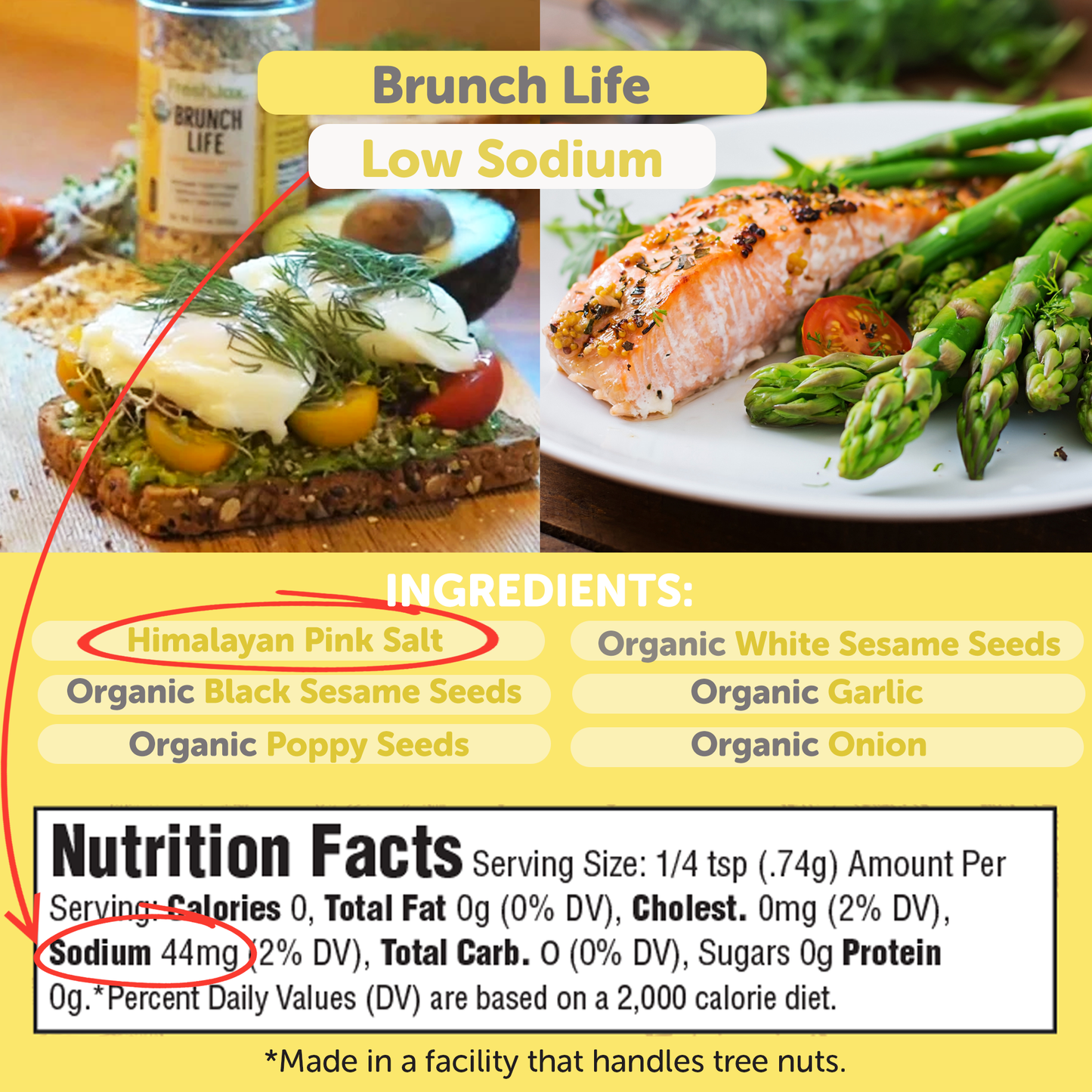 Brunch Life® Organic Everything Bagel Seasoning – Low Sodium Savory Blend – A Flavorful Start to Every Morning