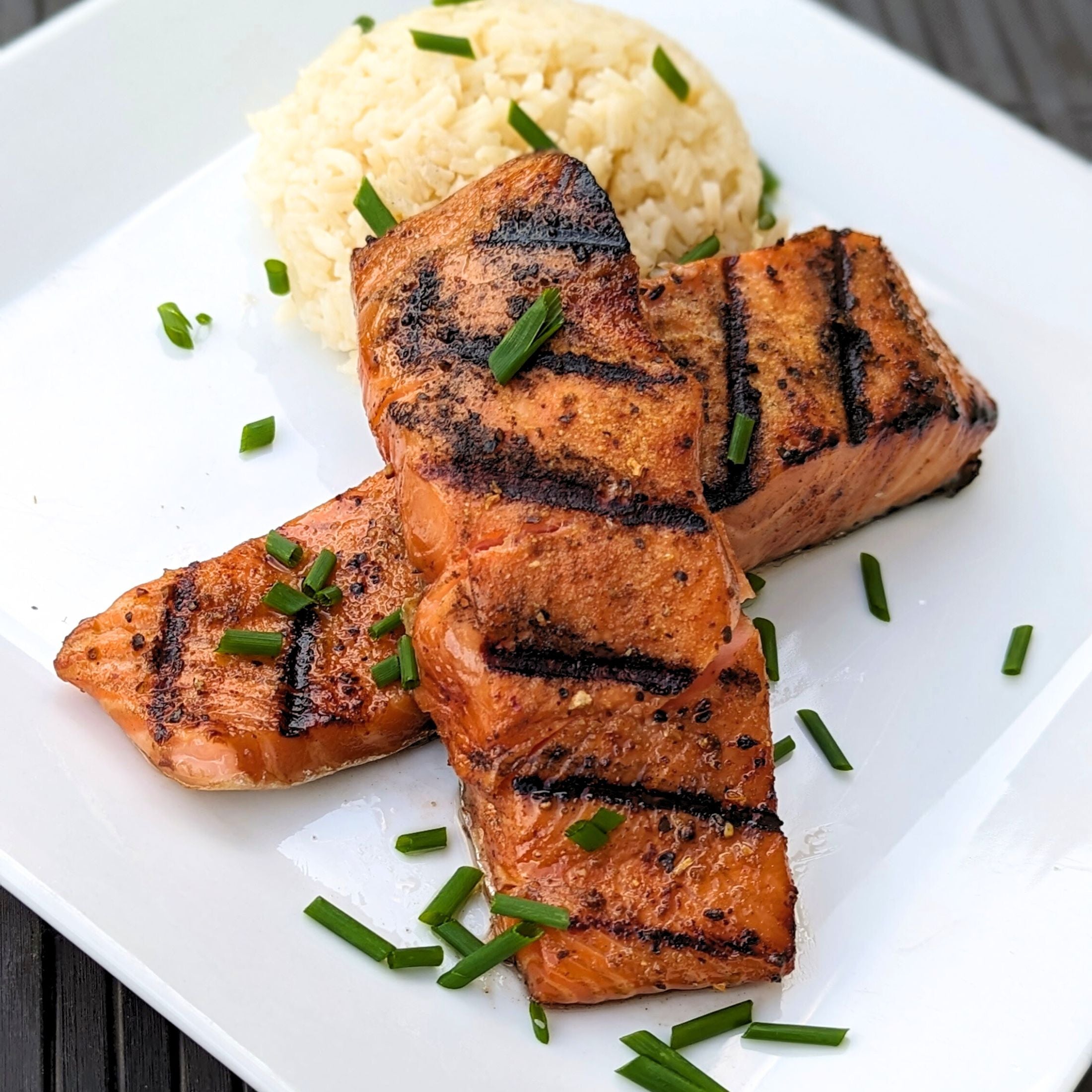 Grilled Salmon with Citrus Pepper