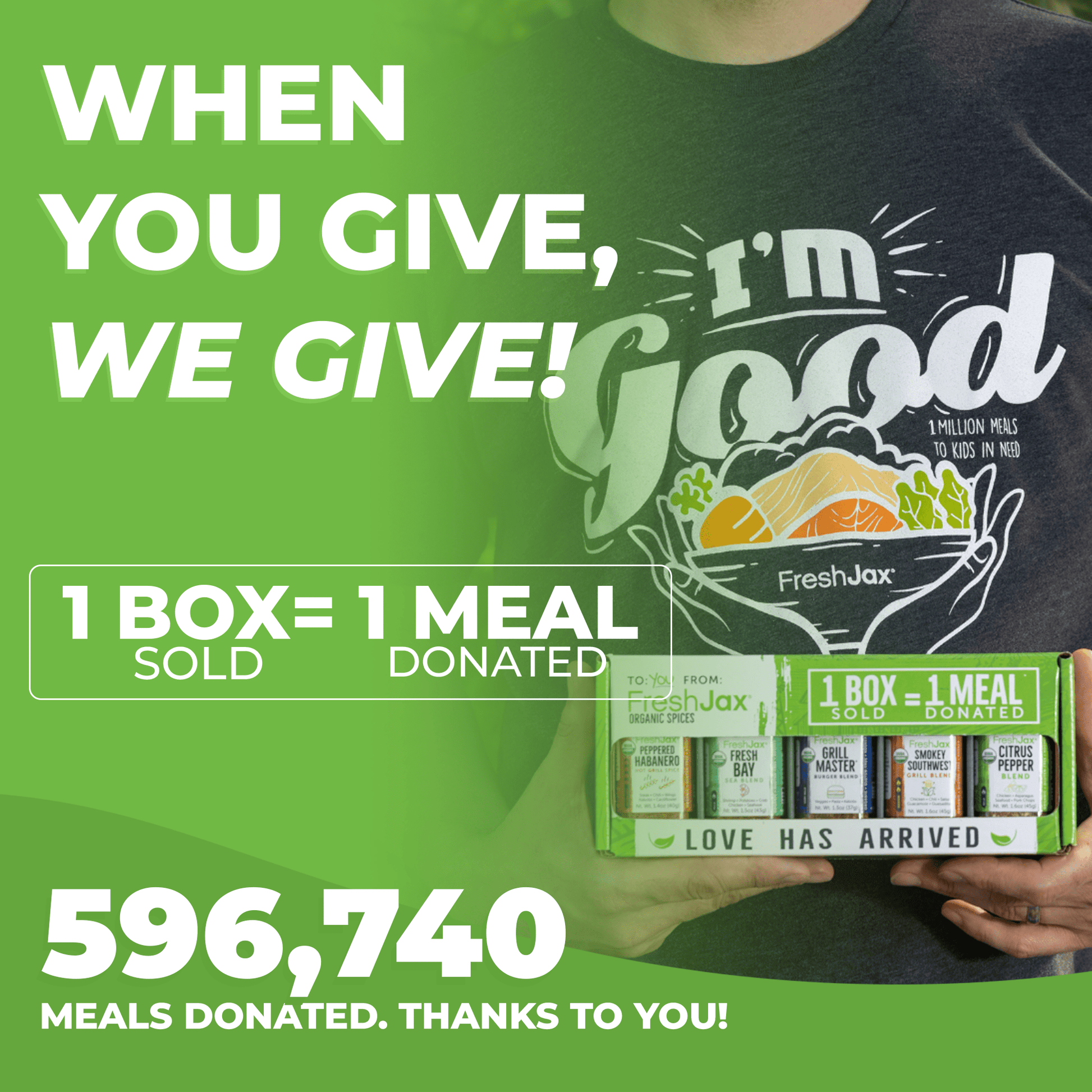 FreshJax mission – meals donated with every seasoning blend or gift set purchased