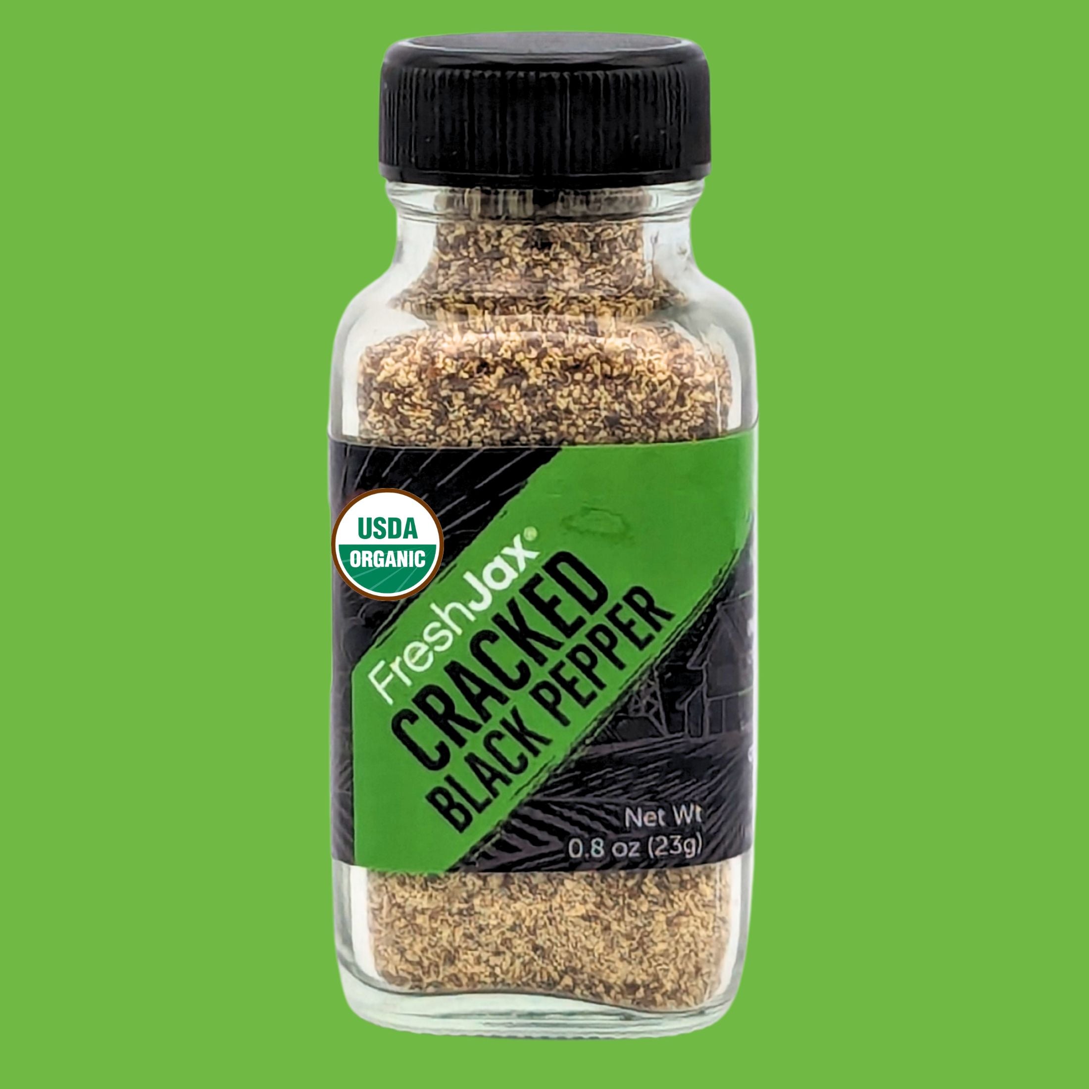 FreshJax Organic Spices Cracked Black Pepper