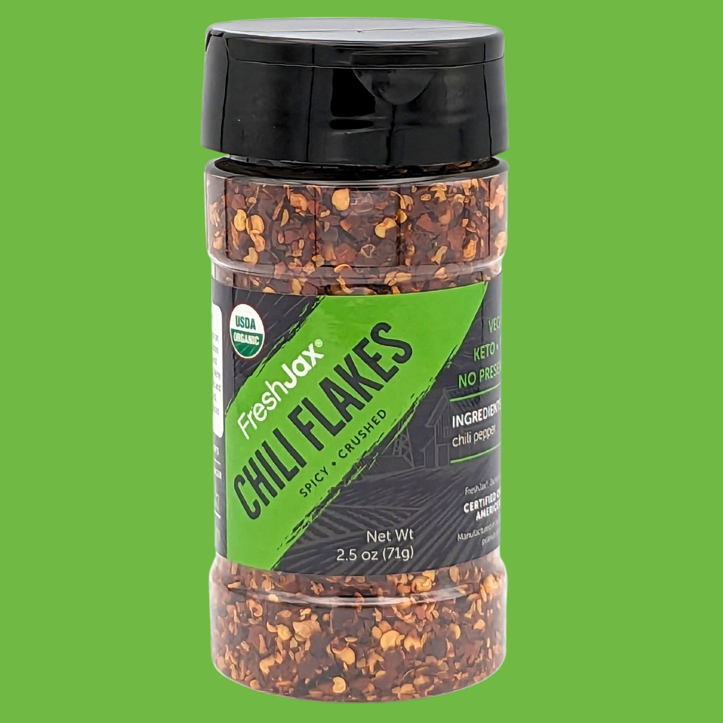FreshJax Organic Spices Crushed Red Chili Flakes