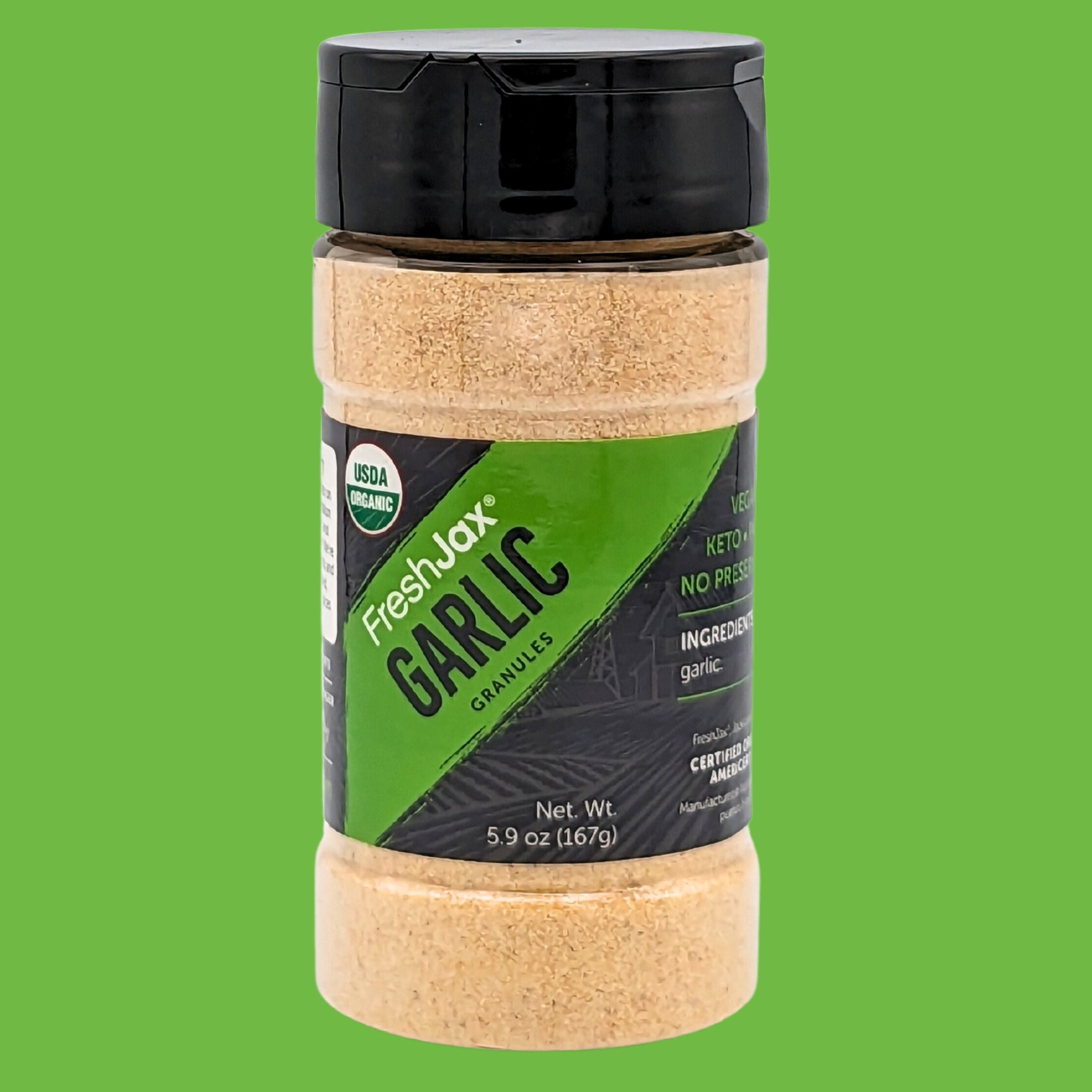 FreshJax Organic Spices Garlic Granules