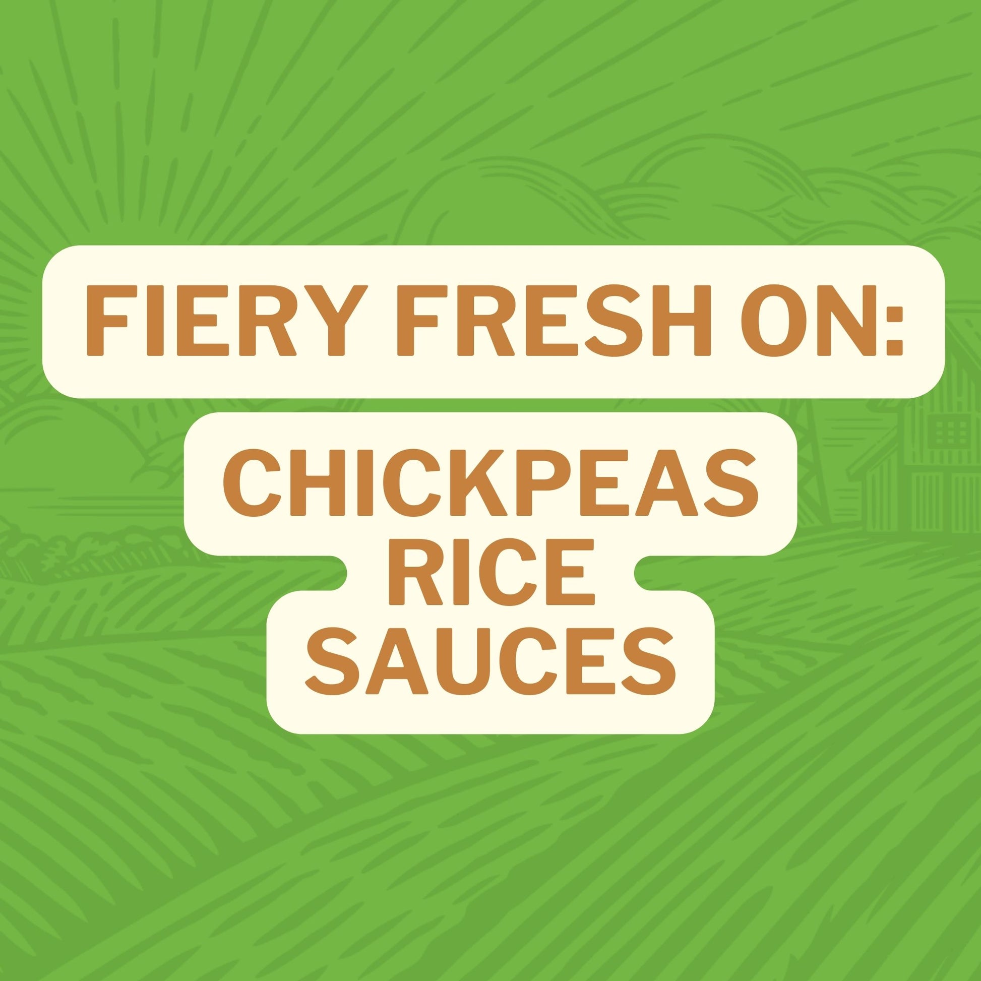 Fiery Fresh On: Chickpeas Rice Sauces