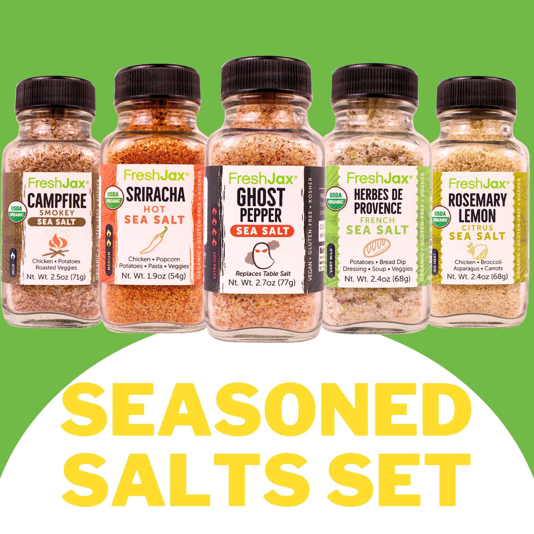 Seasoned Sea Salts Organic 5-pack Sampler