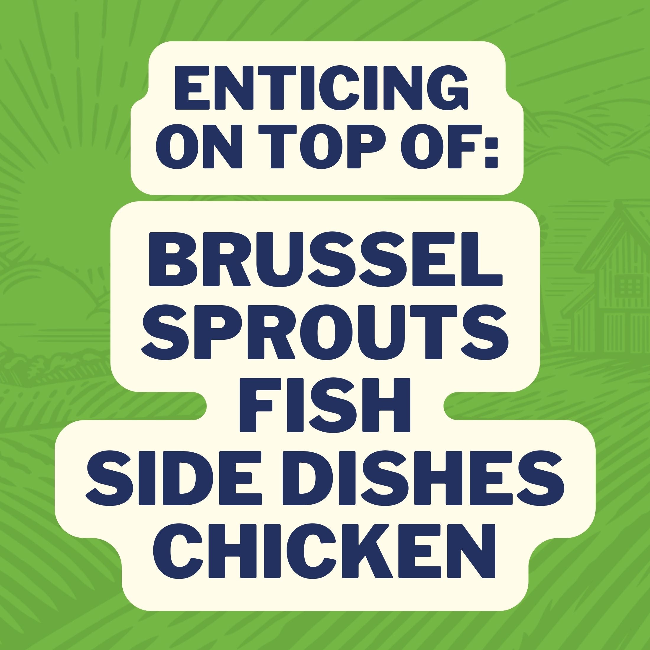 Vampepper is enticing on top of: Brussel Sprouts, Fish, Side Dishes, and Chicken