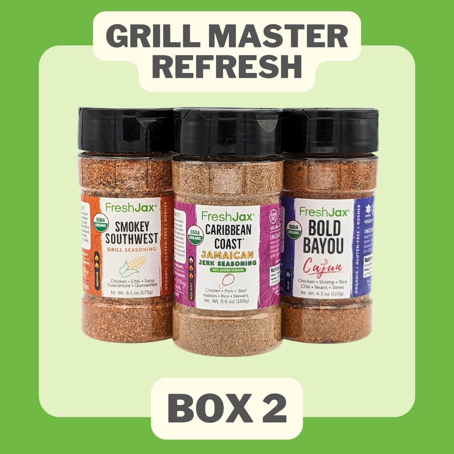 Grill Master ReFresh Box 2 : Smokey Southwest, Caribbean Coast, Bold Bayou
