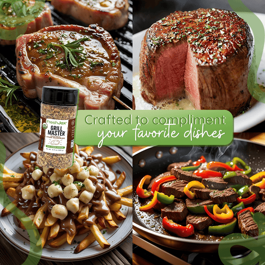 FreshJax Grill Master Montreal Steak Blend – 50% Less Sodium, Bold Flavor