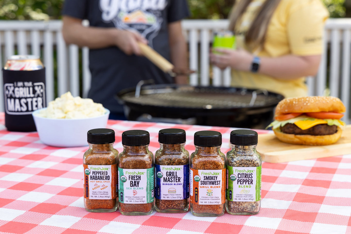 Organic Grill Seasonings Sampler – 5 Spice Gift Set