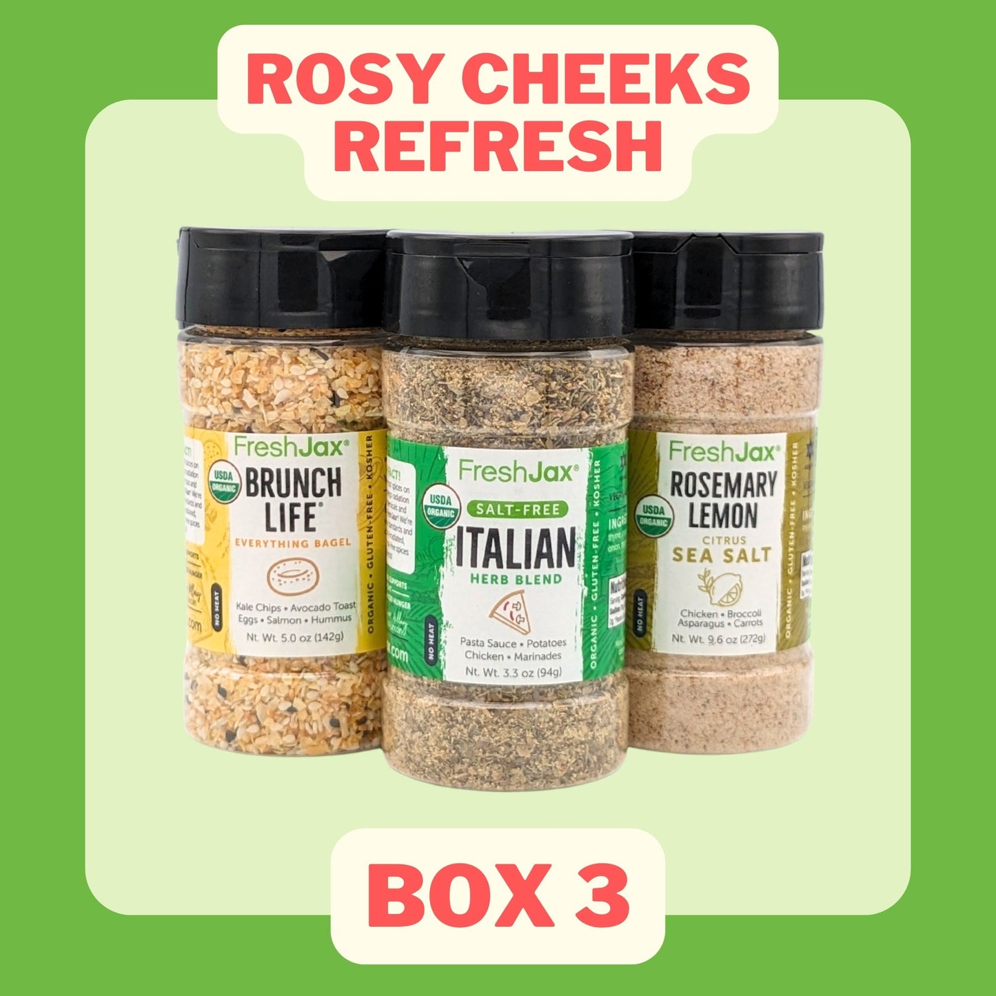 Rosy Cheeks ReFresh Box 3 : Brunch Life, Italian, Rosemary Lemon