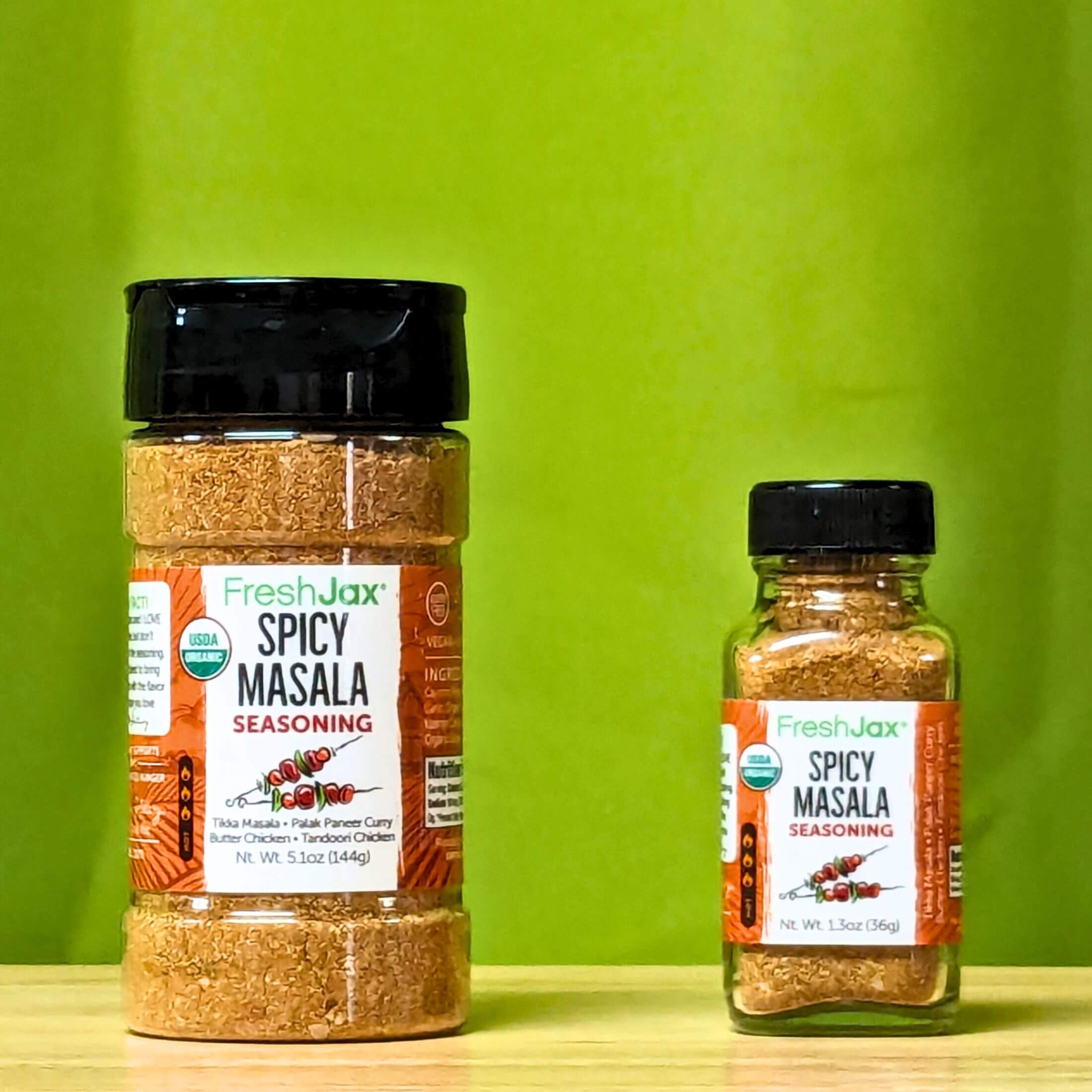 FreshJax Spicy Masala Size Comparison