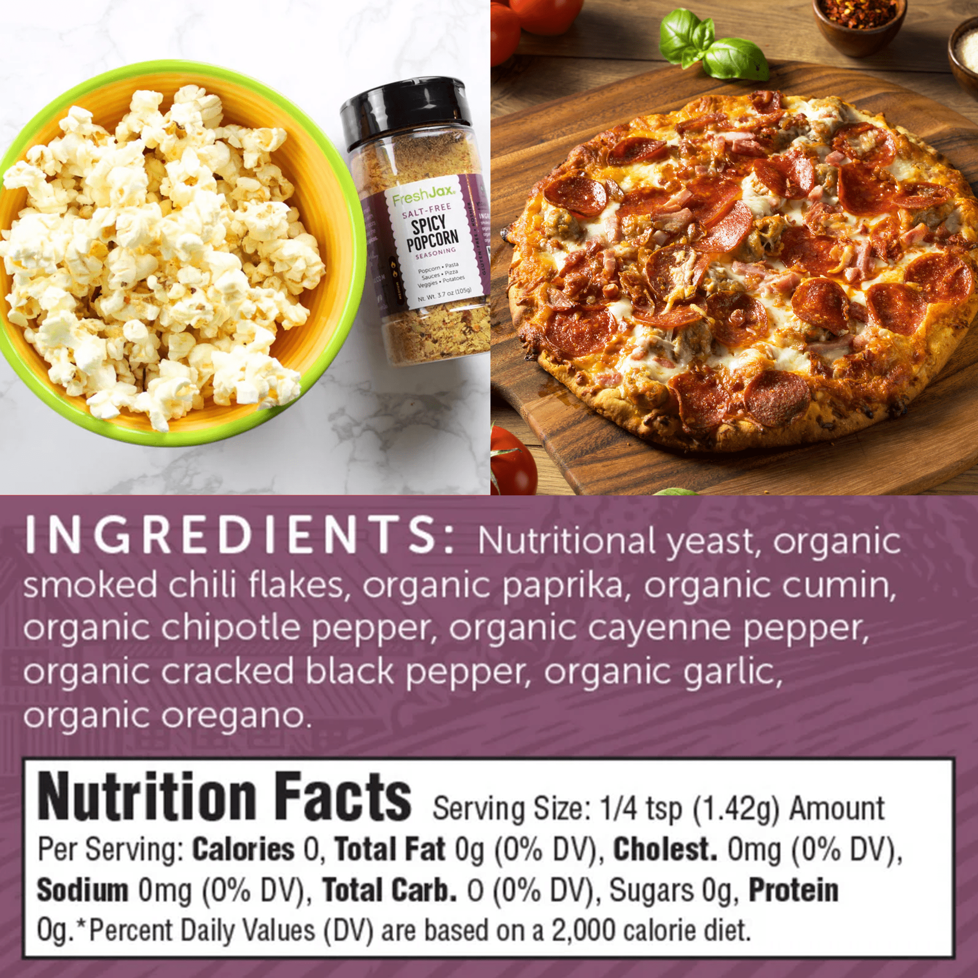 Spicy Popcorn Salt-Free Seasoning