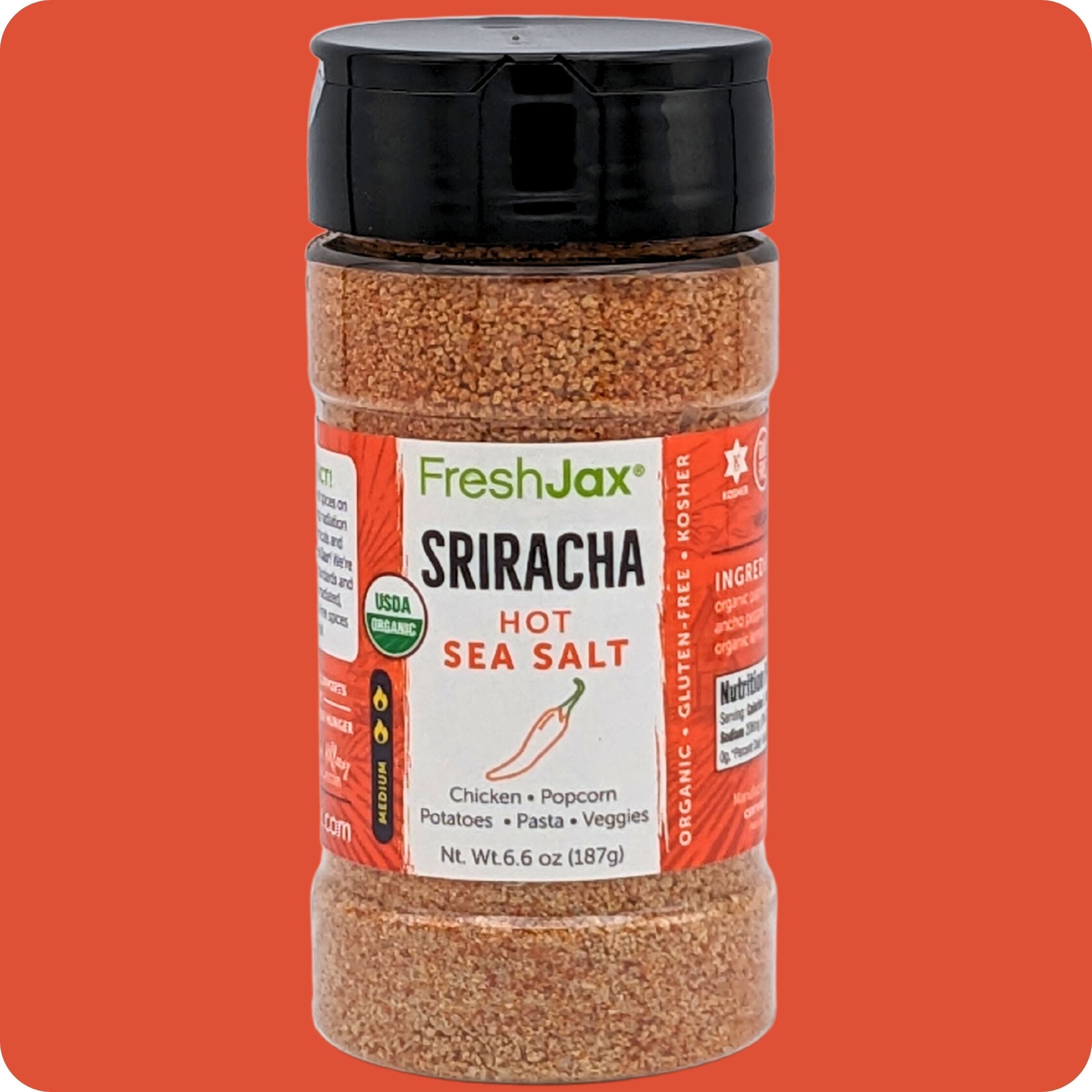 FreshJax Organic Spices Sriracha Hot Sea Salt