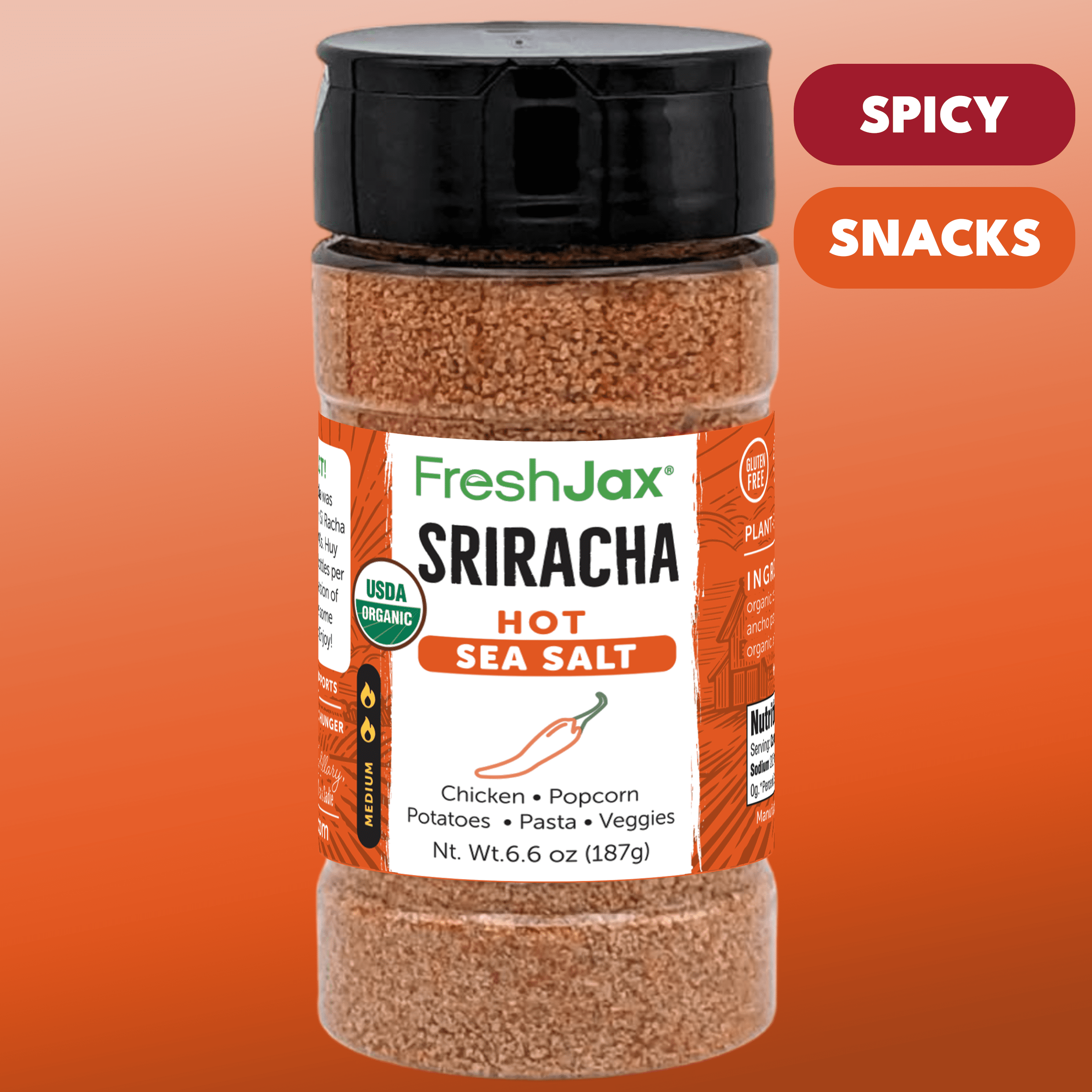 Organic Sriracha Hot Sea Salt Blend – Bold, Tangy Heat in Every