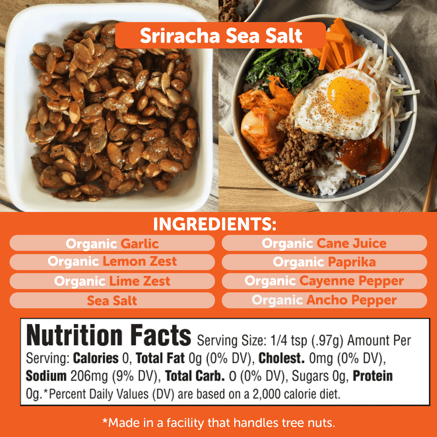 Organic Sriracha Hot Sea Salt Blend – Bold, Tangy Heat in Every Sprinkle