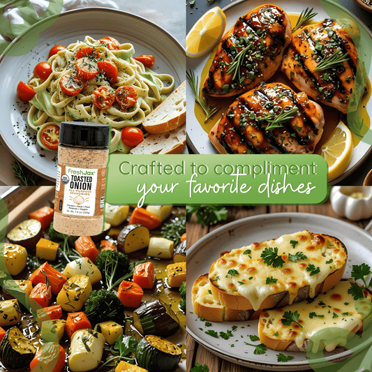 FreshJax Toasted Onion All-Purpose Seasoning – Low Sodium Bold & Savory