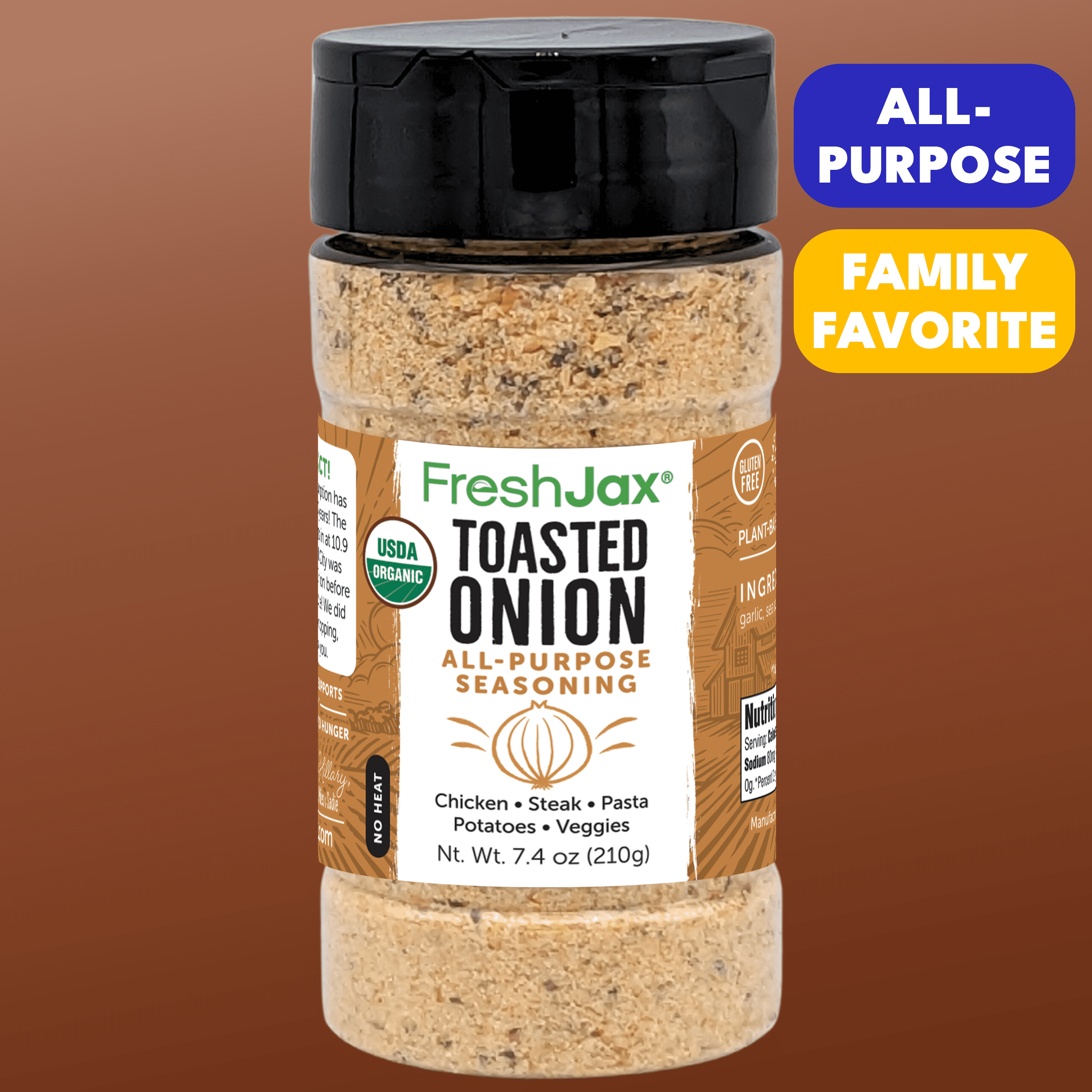 スタイリング剤 onion FreshJax Toasted Onion All-Purpose Seasoning – Low Sodium Bold & Savor