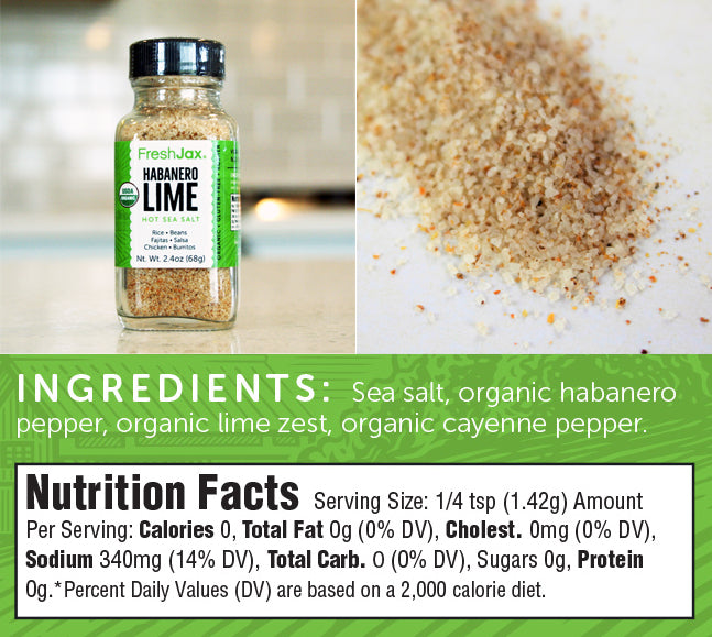 Habanero Lime Hot Sea Salt Nutritional information and ingredients
