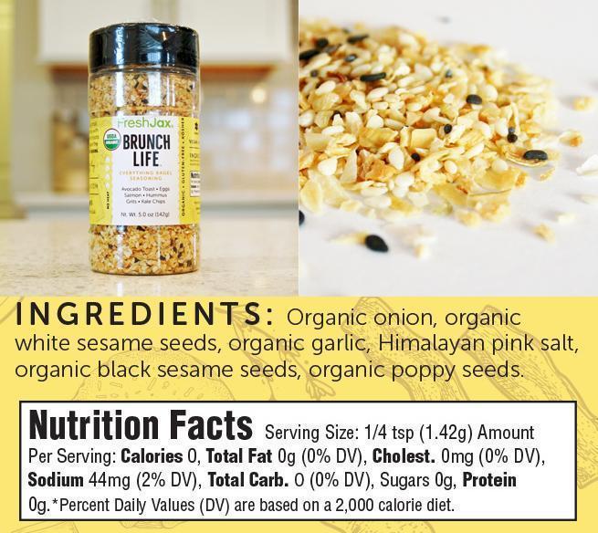 FreshJax Organic Spices Handcrafted Spice Trio: Vegan Brunch Seasoning Gift Set