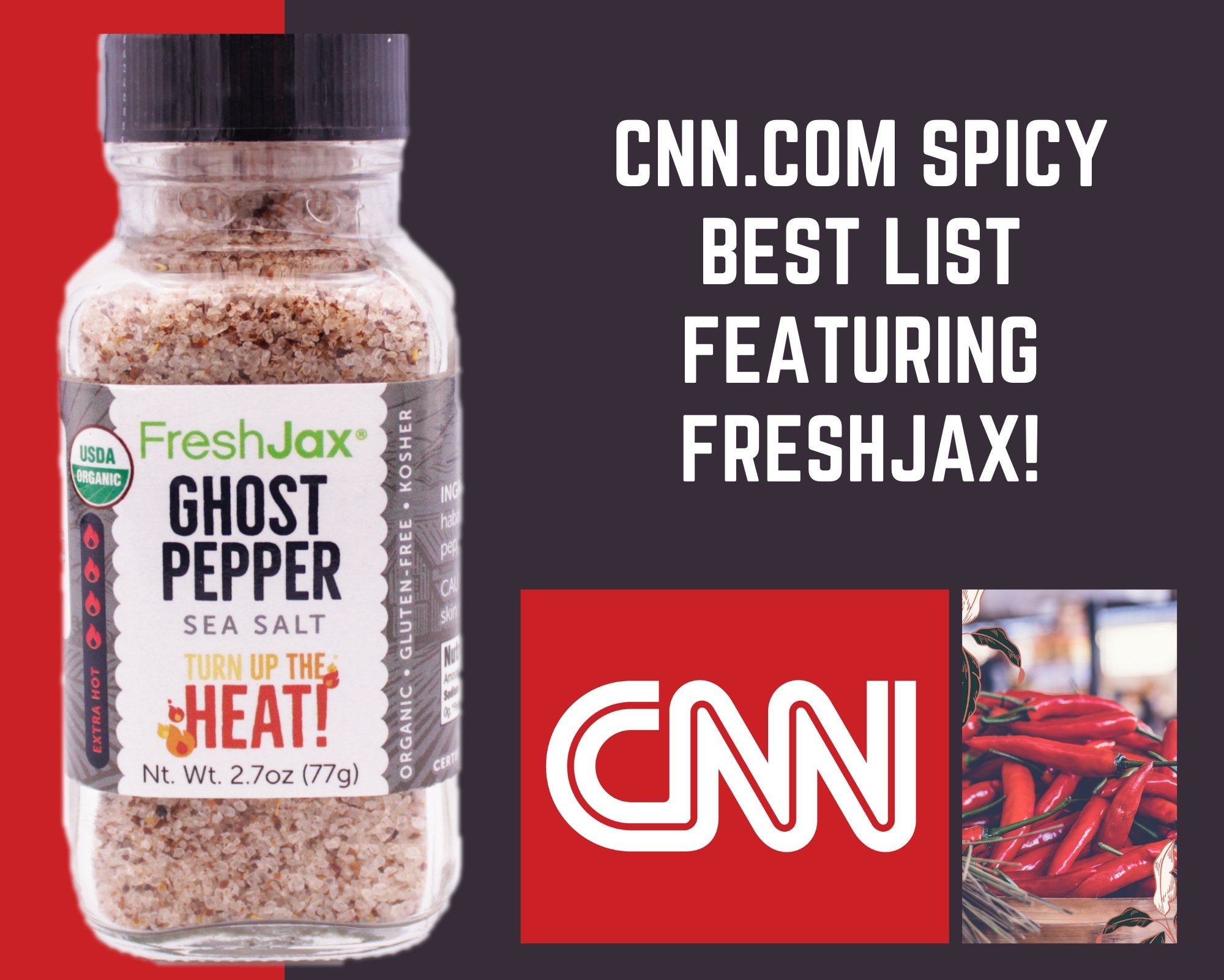 FreshJax Ghost Pepper Sea Salt seasoning featured on CNN