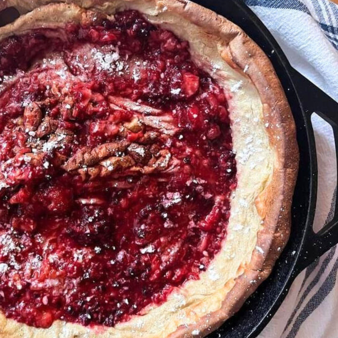 Dutch Baby Pancake with Berry Compote