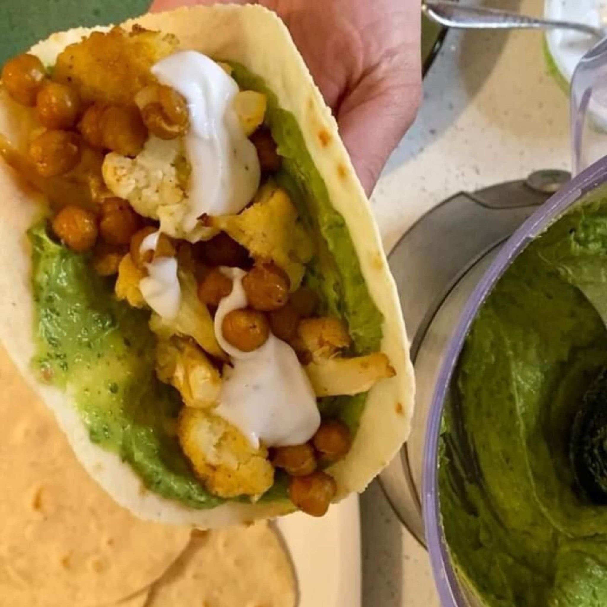 Katie's Roasted Cauliflower & Chickpea Tacos