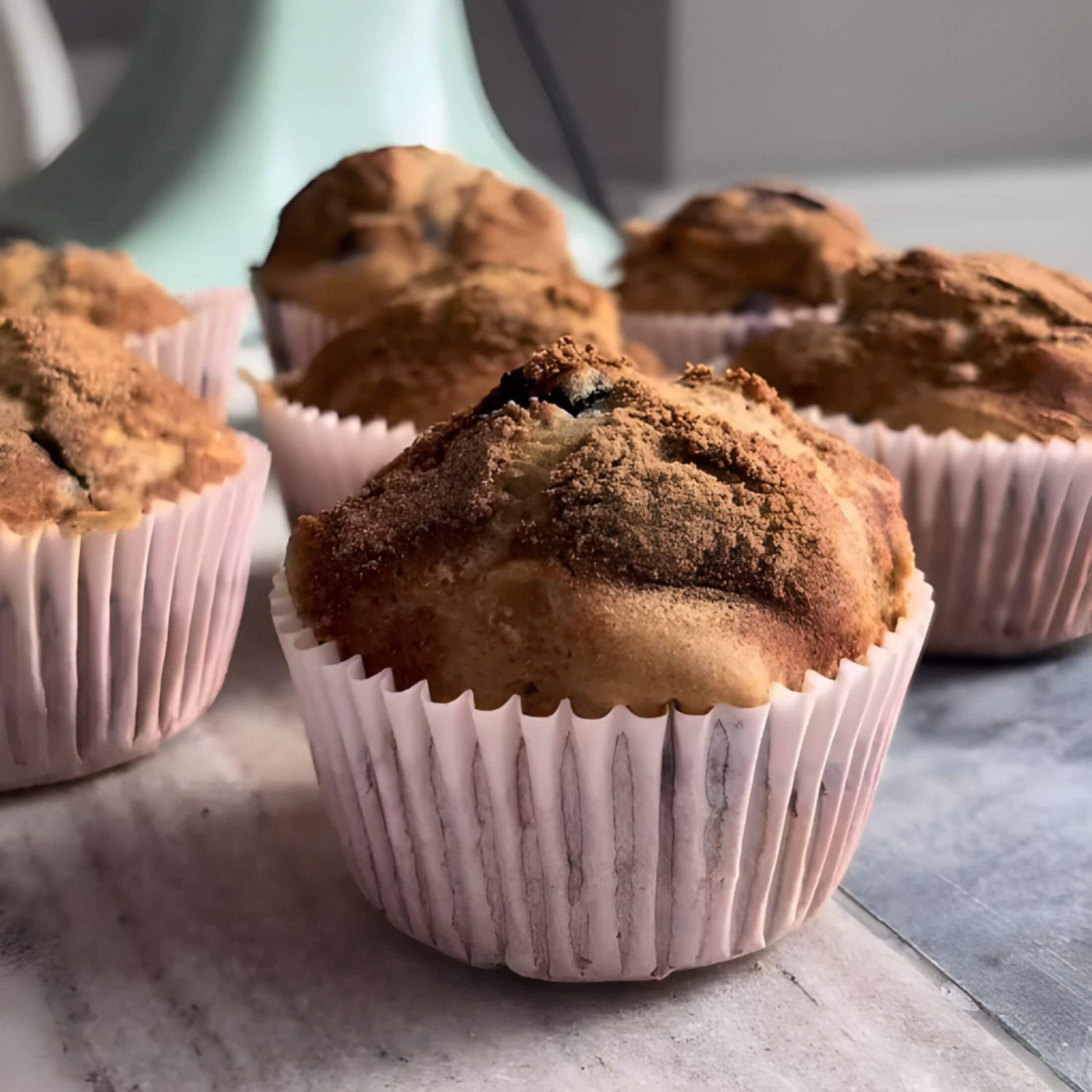 Blueberry Muffins topped with FreshJax Maple Cinnamon Topping