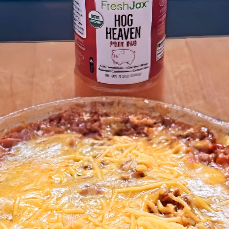 Chili Cheese Dip made with Hog Heaven Pork Seasoning
