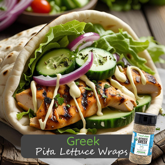 Greek Pita Lettuce Wraps