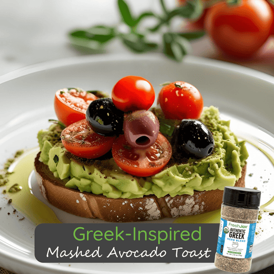 Greek-Inspired Mashed Avocado Toast