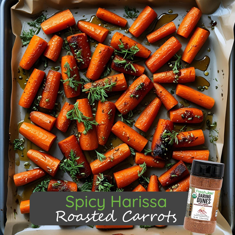 Spicy Harissa Roasted Carrots