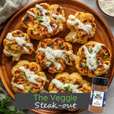 Grilled Cauliflower Steaks with Garlic Pepper Ranch