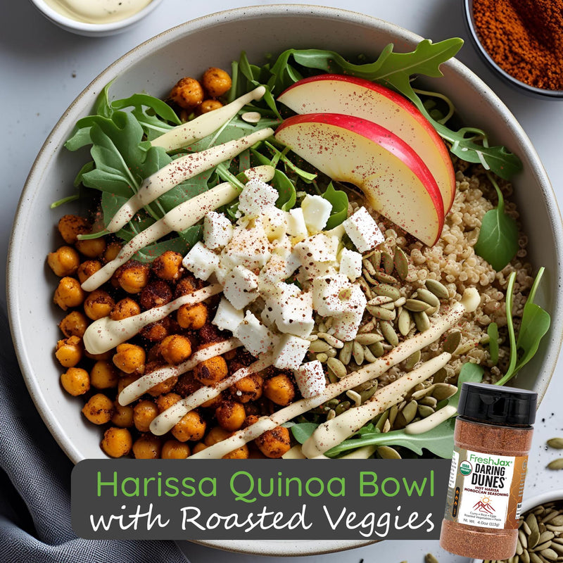 Harissa Quinoa Bowl with Roasted Veggies