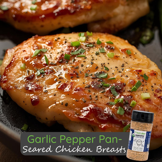 Garlic Pepper Pan-Seared Chicken Breasts