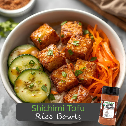 Shichimi Tofu Rice Bowls (Vegan)