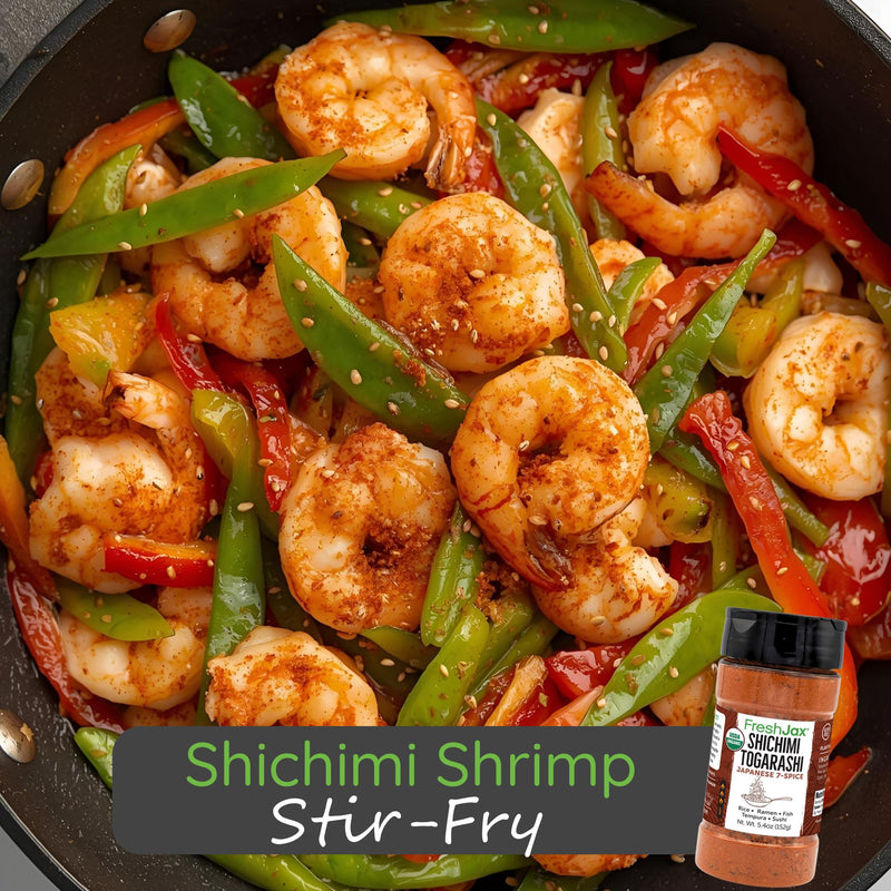 Shichimi Shrimp Stir-Fry