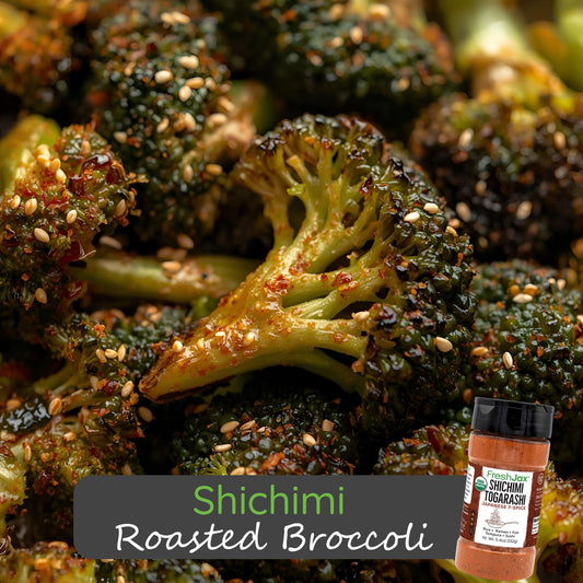 Shichimi Roasted Broccoli (Vegan)
