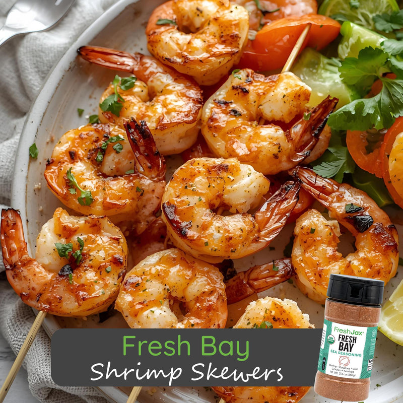 Fresh Bay Shrimp Skewers
