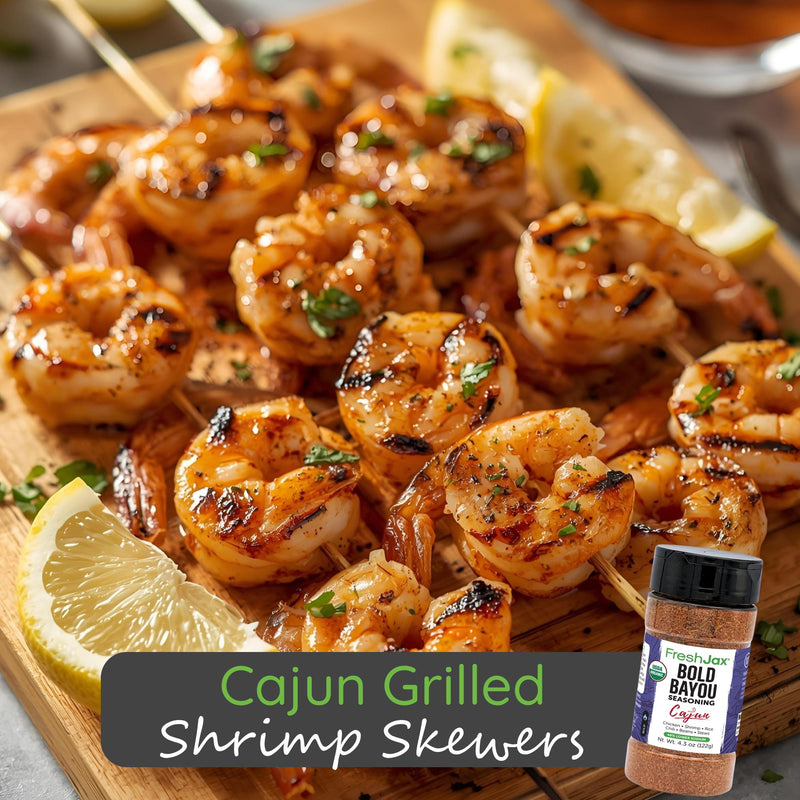 Cajun Grilled Shrimp Skewers