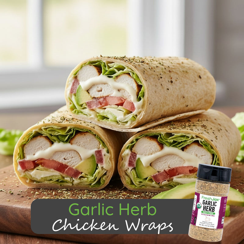 Garlic Herb Chicken Wraps