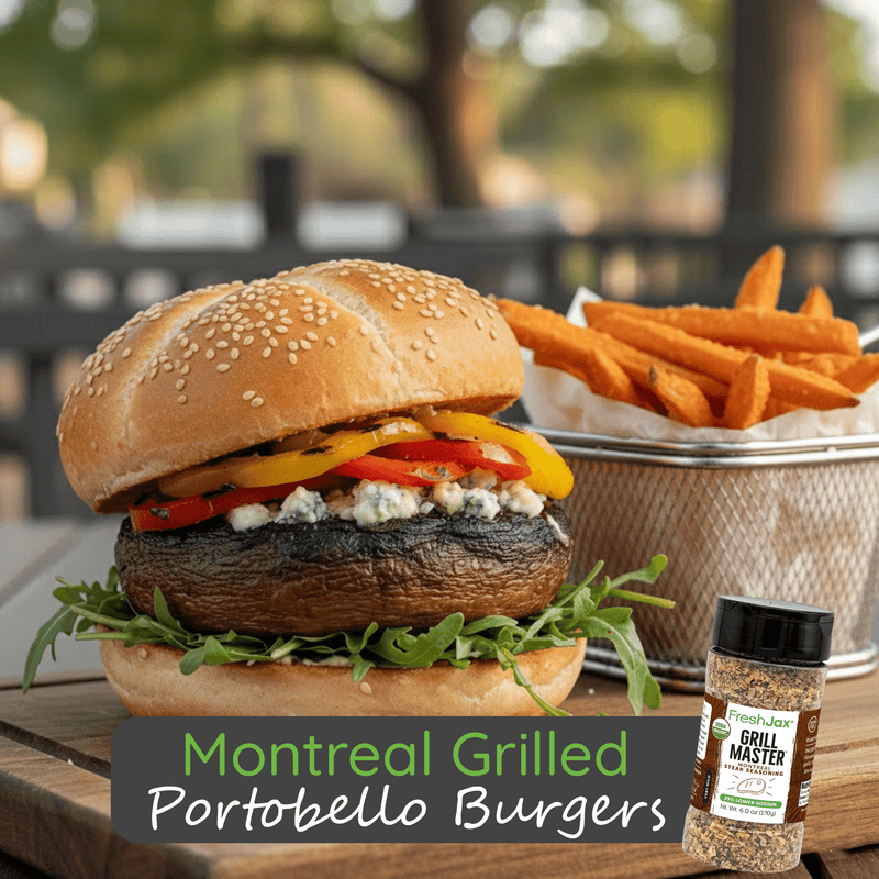 Montreal Grilled Portobello Burgers