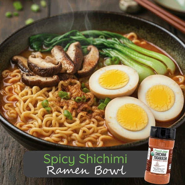 Spicy Shichimi Ramen Bowl (Traditional or Vegan)