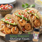 Spicy Popcorn Shrimp Tacos