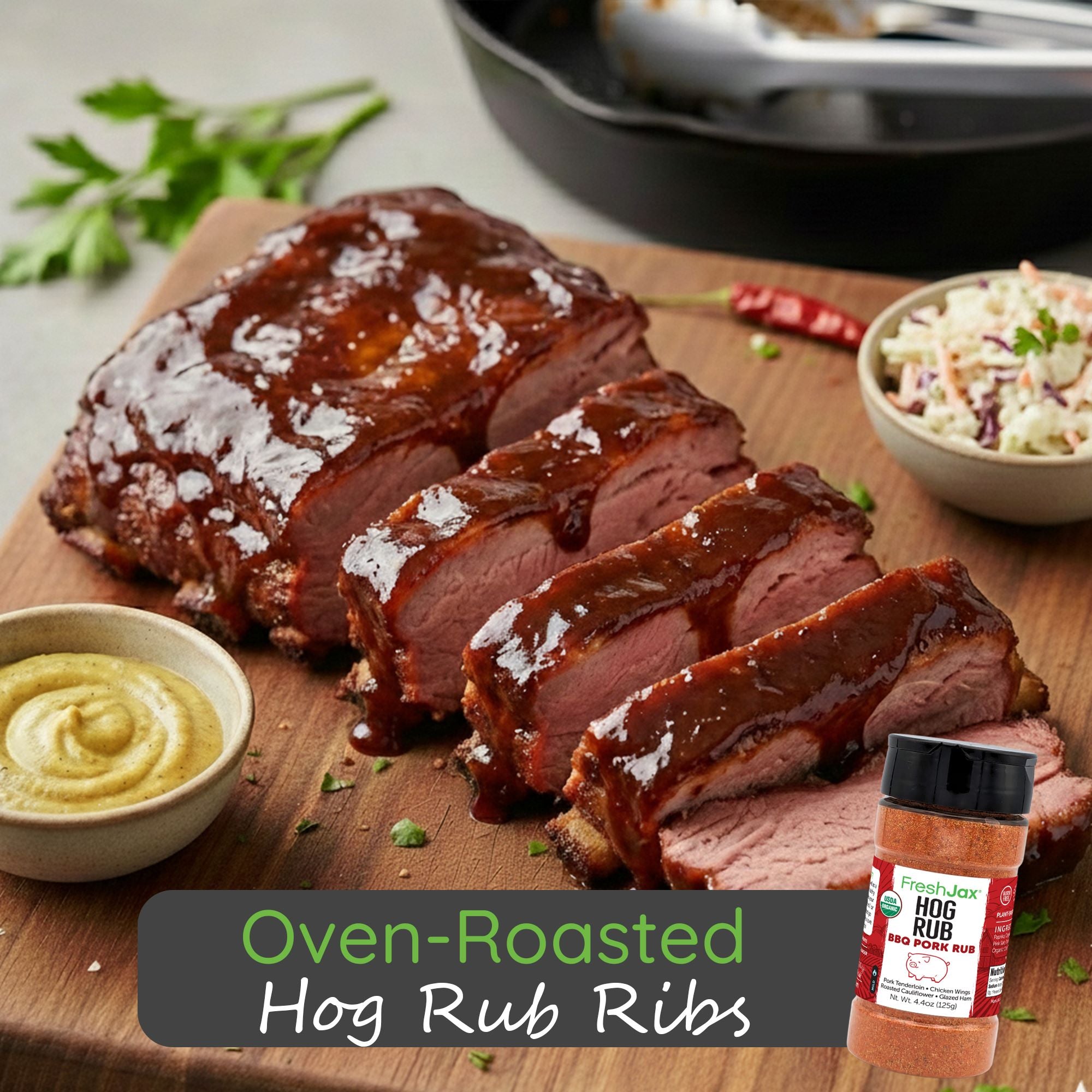 Organic Hog Rub – Low Sodium Sweet & Smoky Pork BBQ Seasoning – FreshJax